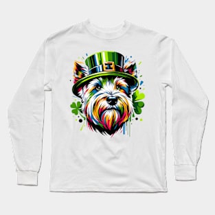 Sealyham Terrier Celebrates Saint Patrick's Day Long Sleeve T-Shirt